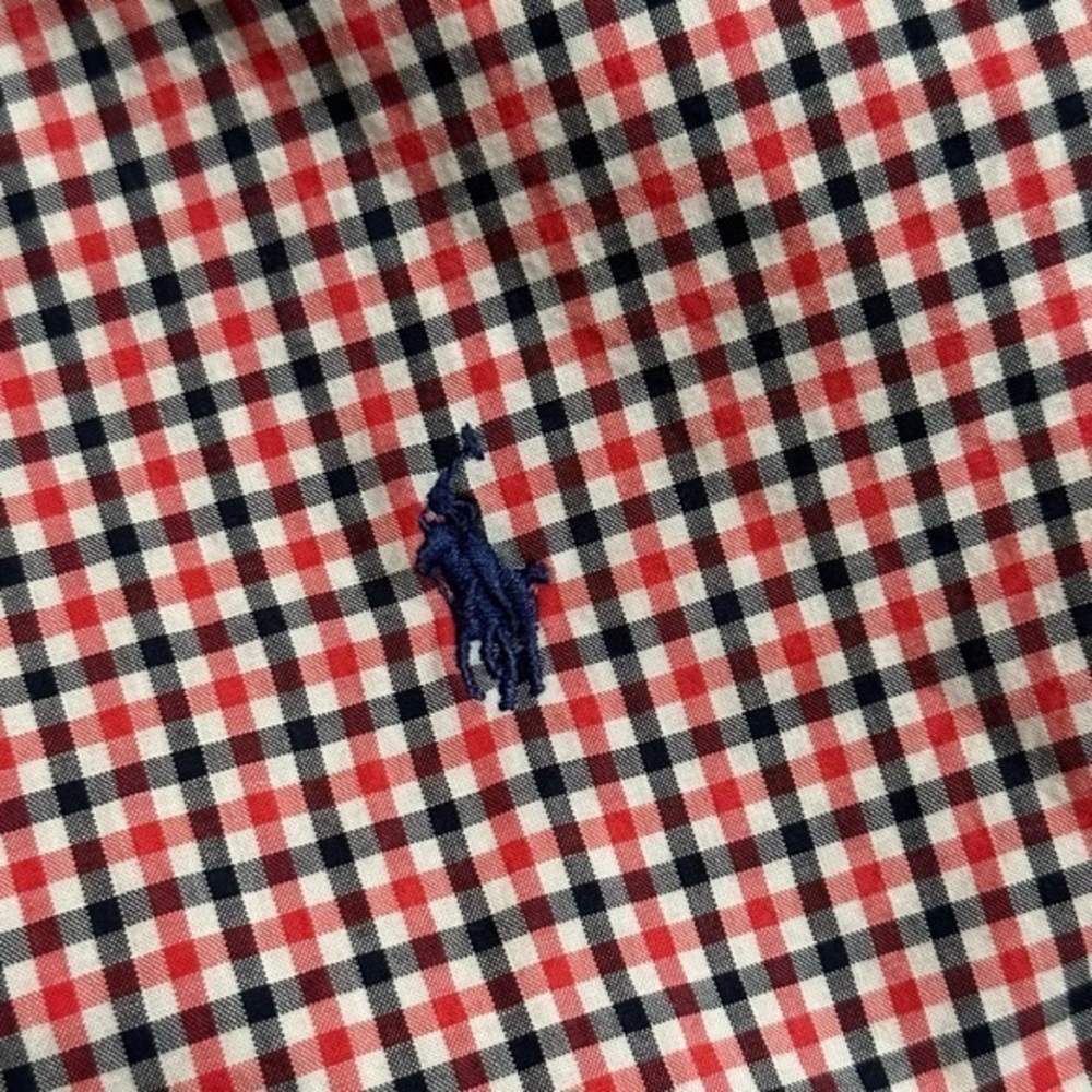 Big Boys Ralph Lauren Long Sleeve Button Down Shirt
Large 14/16 Navy and Red - Picture 5 of 6
